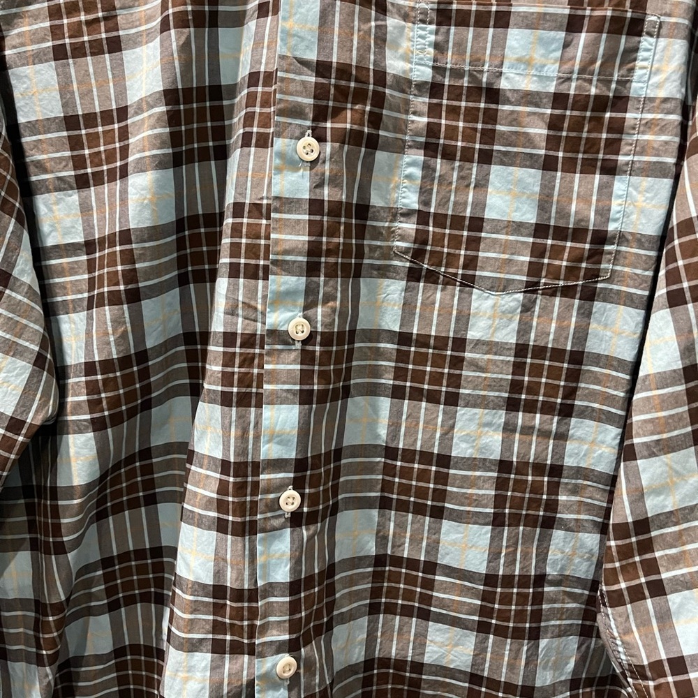 Billy Reid Men Plaid Long Sleeve Button Down‎ Shirt Size Large - Picture 8 of 9